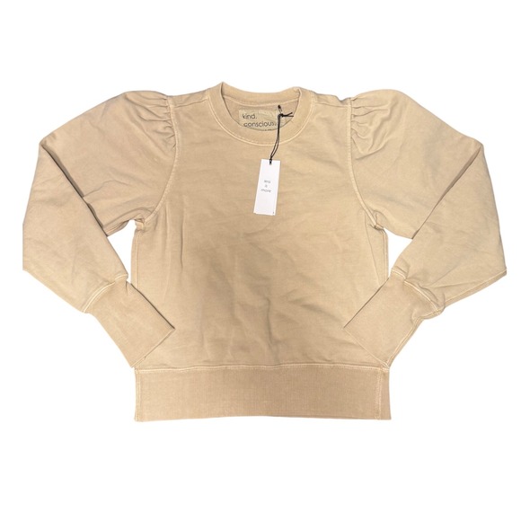 Unsubscribed Tops - Unsubscribed Puff Sleeve Sweatshirt new‎ with tags washed olive XS